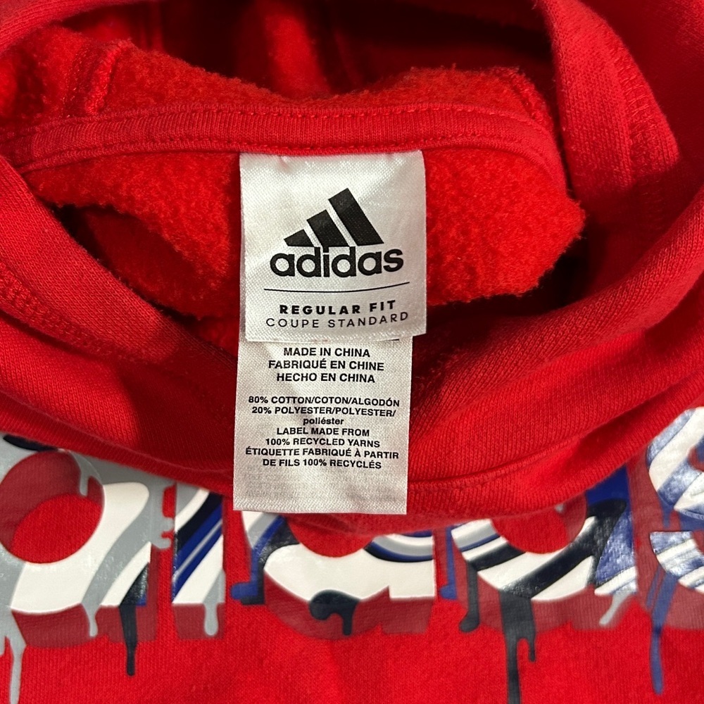 Adidas Red Hoodie with Graphic Logo - Picture 4 of 6